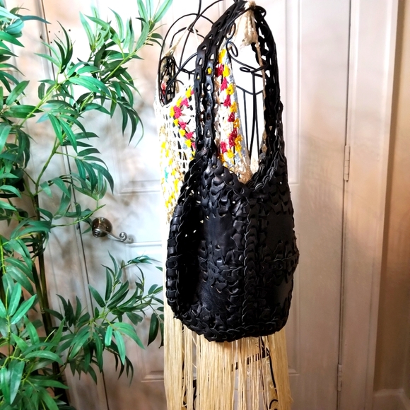 Shoulder Bag Loop Chain Link Leather - Picture 3 of 6